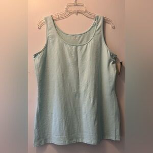 New with Tags L.L. Bean Soft Aqua Tank Top size L